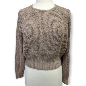 Billabong Beige Cable Knit Sweater Size Small Cottagecore Beach Surf